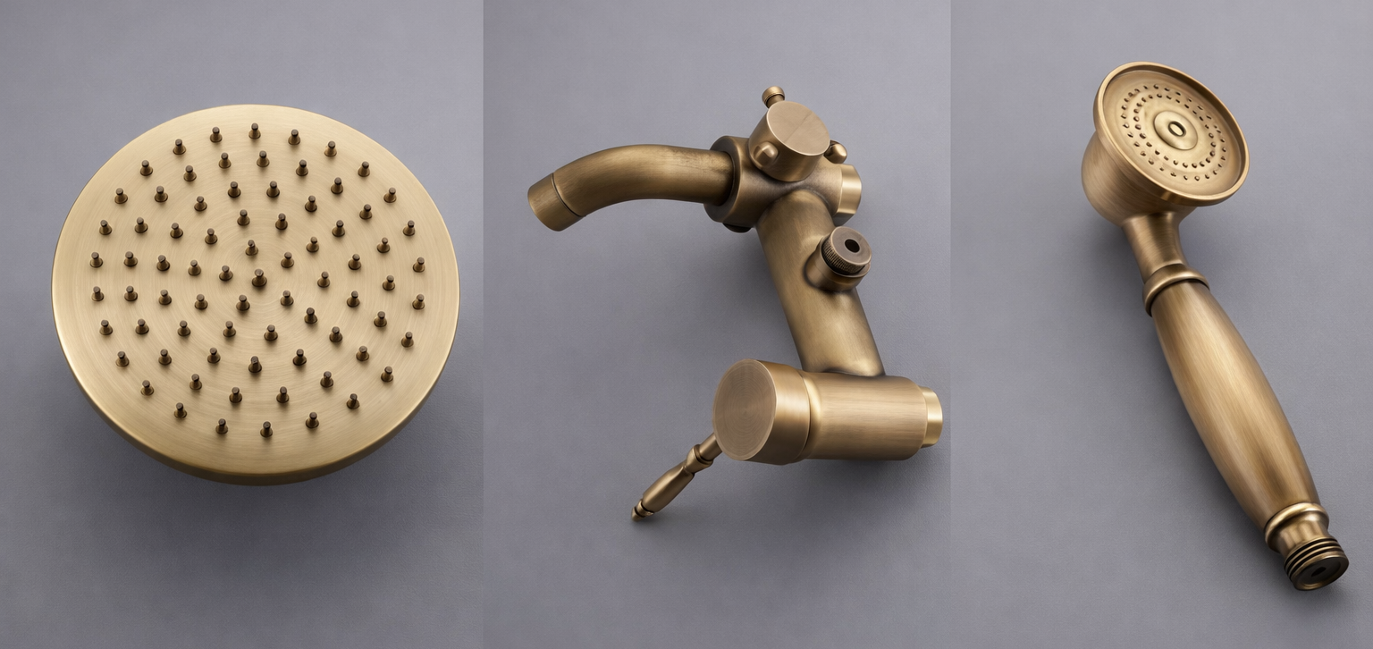 Colonne bain-douche bronze Luxem